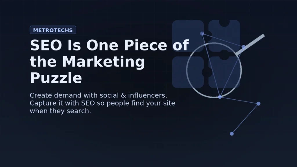 SEO is just one piece of the digital marketing puzzle