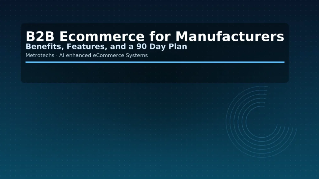 b2b ecommerce for manufacturers